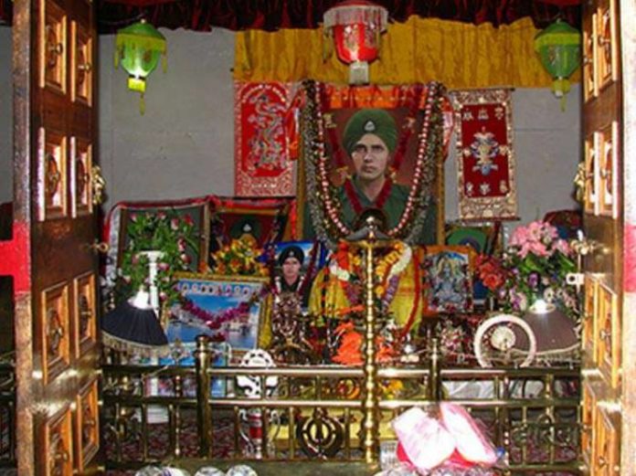 Temple of a soldier on India-China border