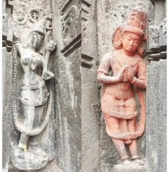 भैरवी, जाम मंदिर | विनम्र मूद्रेतील भक्त प्रल्हादाची दूर्मिळ मूर्ती