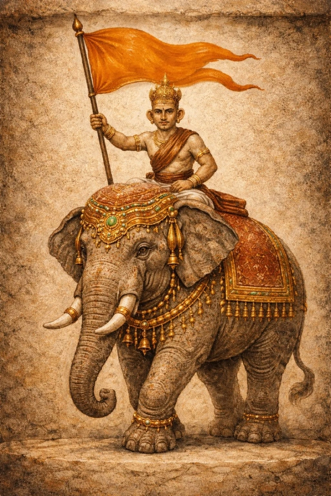 हत्तीवरून भगवा मराठा ध्वज फडकवणाऱ्या वीराचा समाधी शिलालेख !